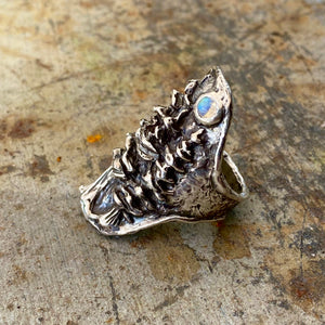 Forest in moonlight sterling silver ring