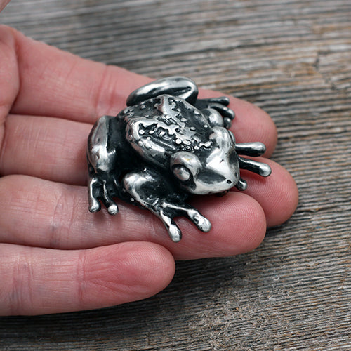 Fat tree frog brooch